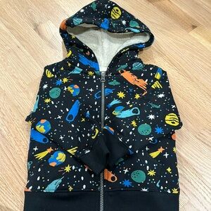 Hanna Andersson Faux shearling French terry zip up hoodie